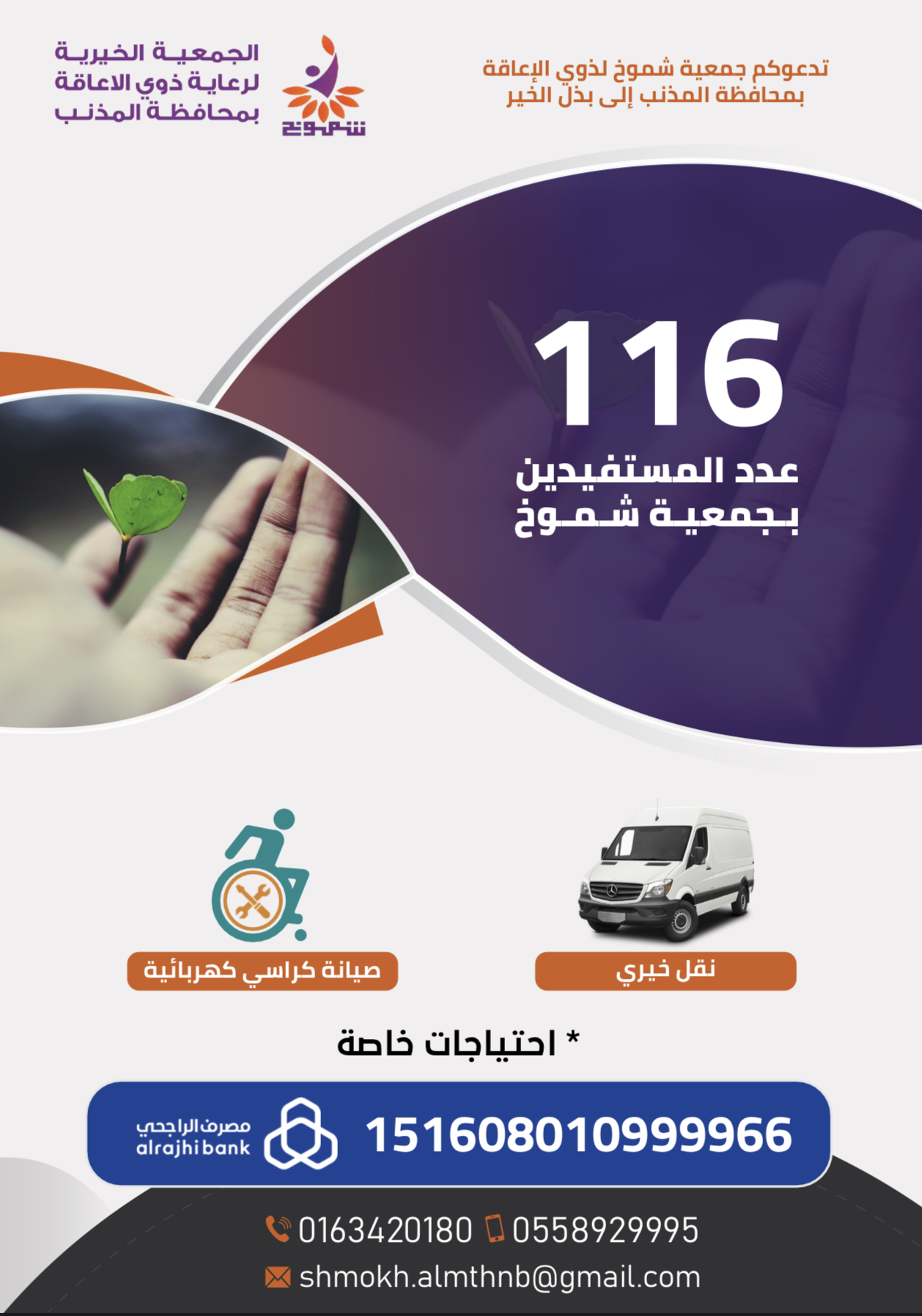 الجمعية الخيرية لرعاية ذوي الاعاقة بمحافظة المذنب (شموخ)